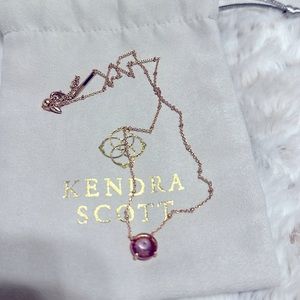 Kendra Scott necklace in rose gold